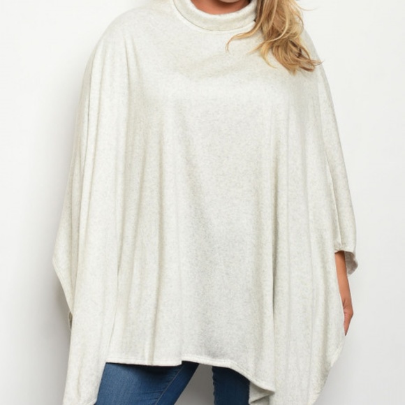 OATMEAL PONCHO - Picture 3 of 4